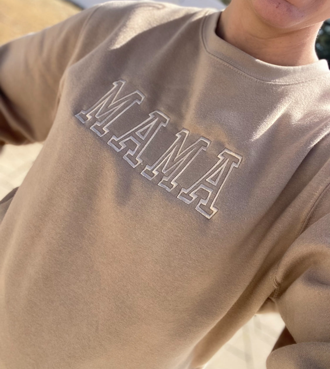 MAMA Embroidered Crewneck Sweatshirt