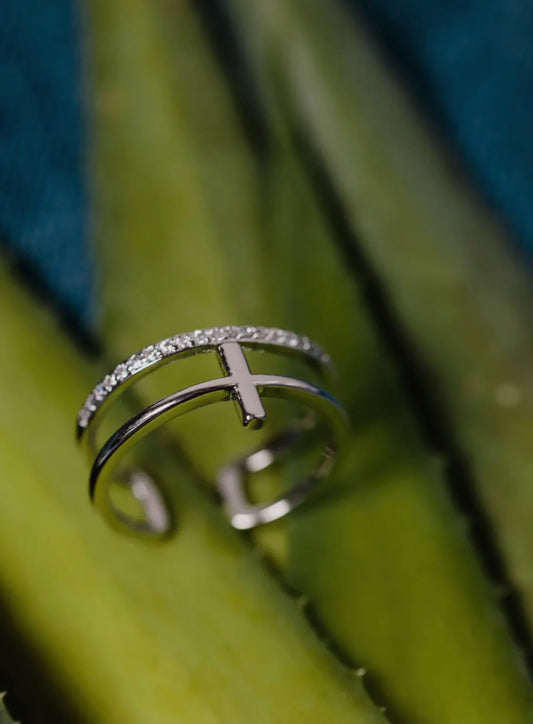 Silver Cross Ring