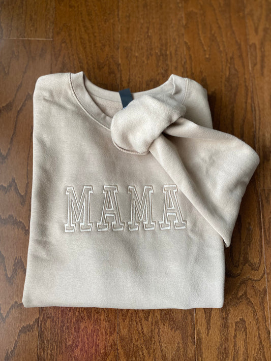 MAMA Embroidered Crewneck Sweatshirt