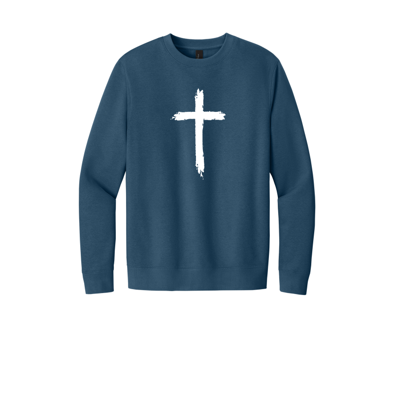 Cross Design Crewneck Sweatshirt