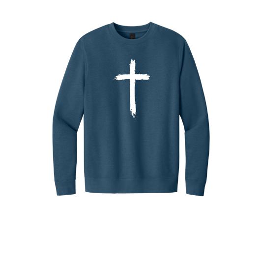 Cross Design Crewneck Sweatshirt
