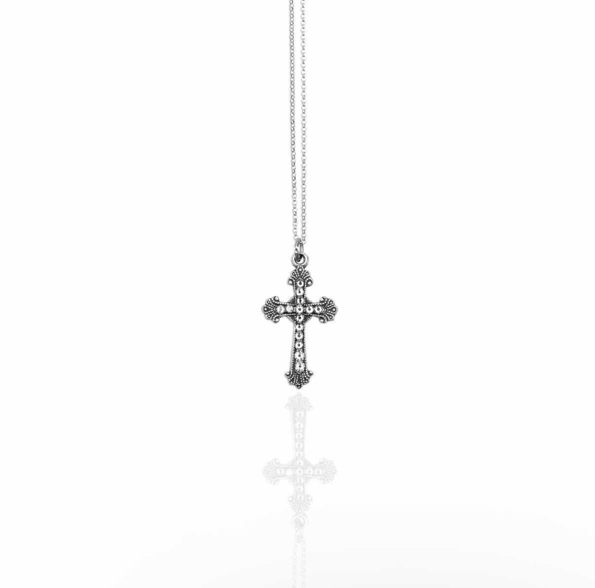 Classic Crystal Cross Necklace