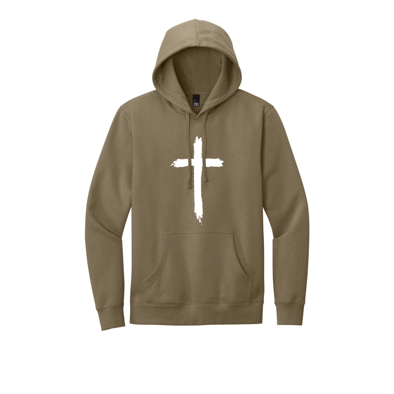 Cross Design Hooded Sweatshirt