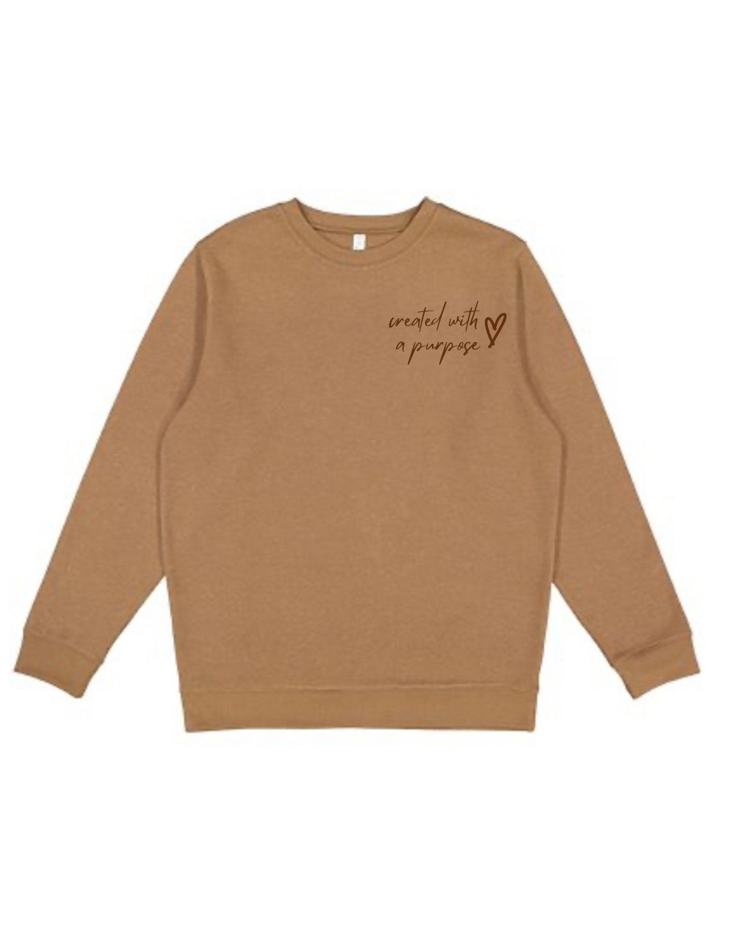 Created with a Purpose Embroidered Fleece Crewneck Sweatshirt