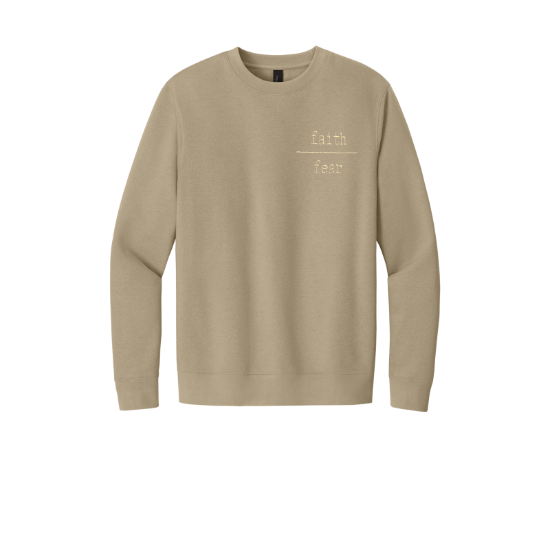 Faith Over Fear Embroidered Crewneck Sweatshirt