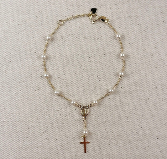 Pearl and Figaro Bracelet