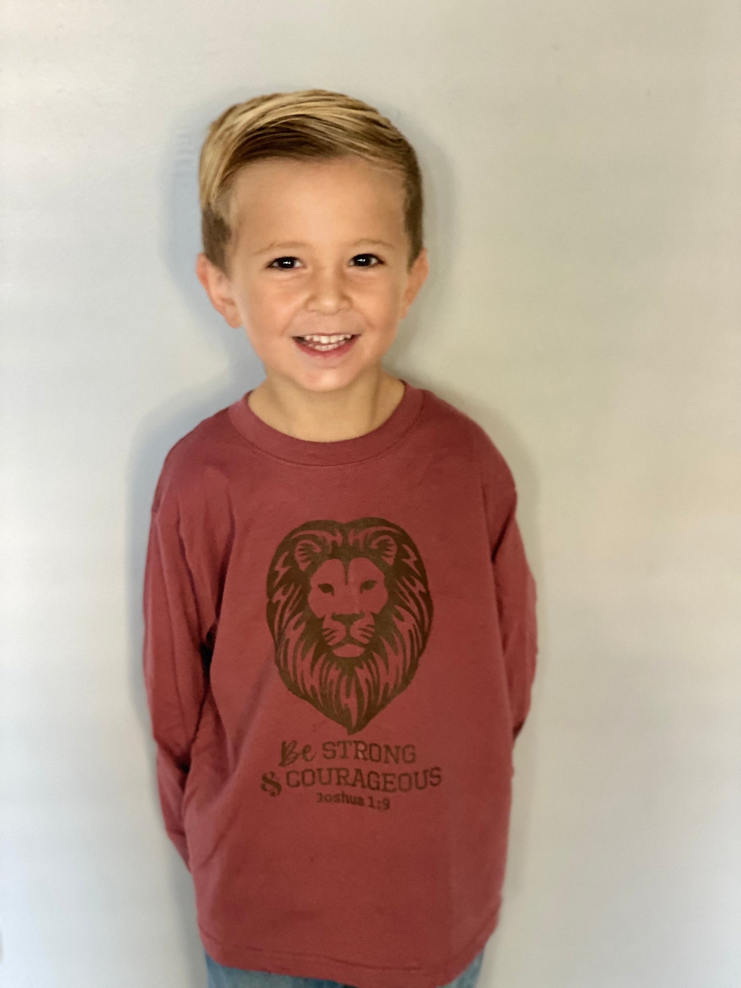 Strong and Courageous Long Sleeve Toddler Tee