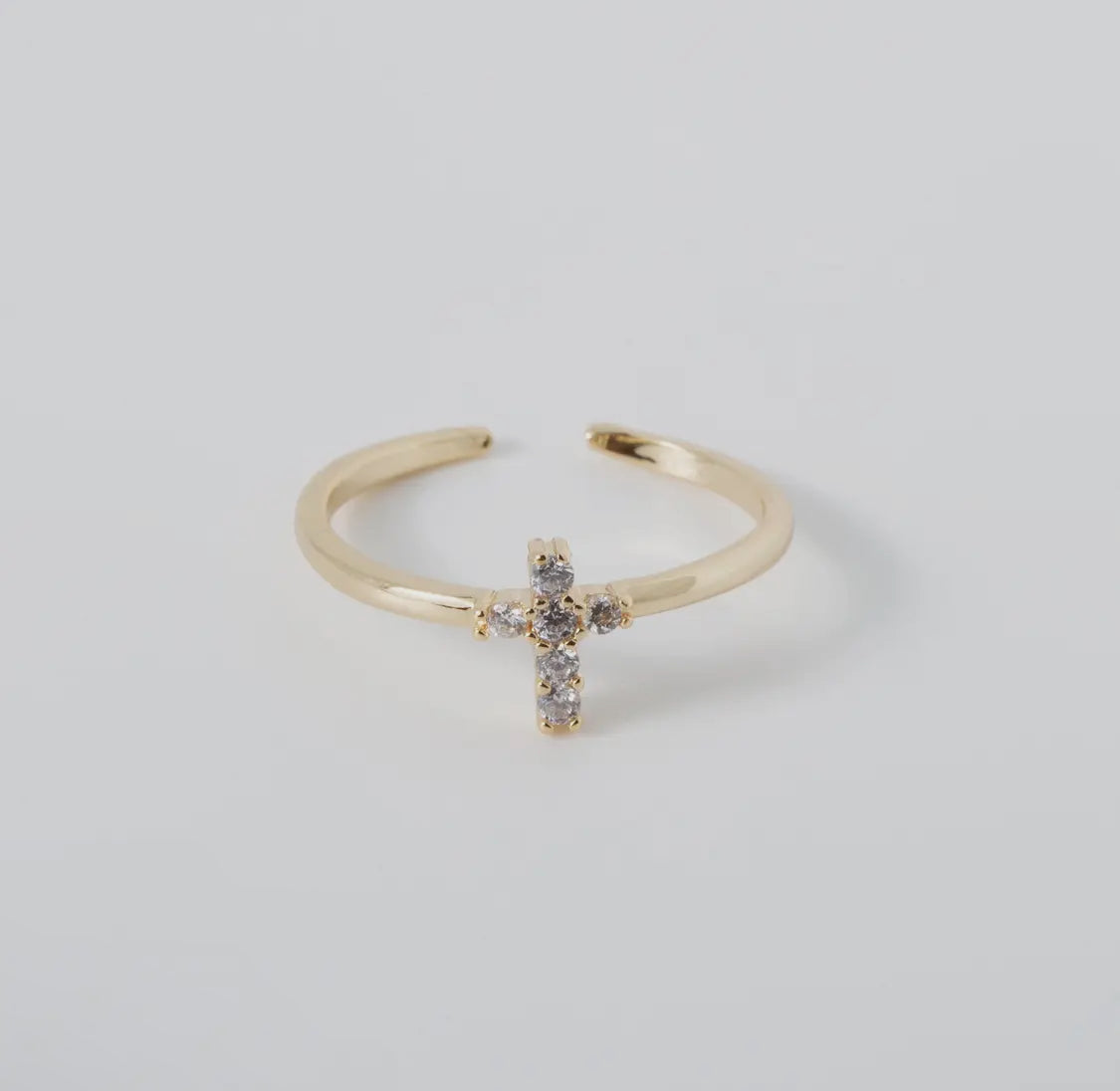 Dainty Cross Ring