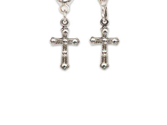 Classic Crystal Cross Earrings