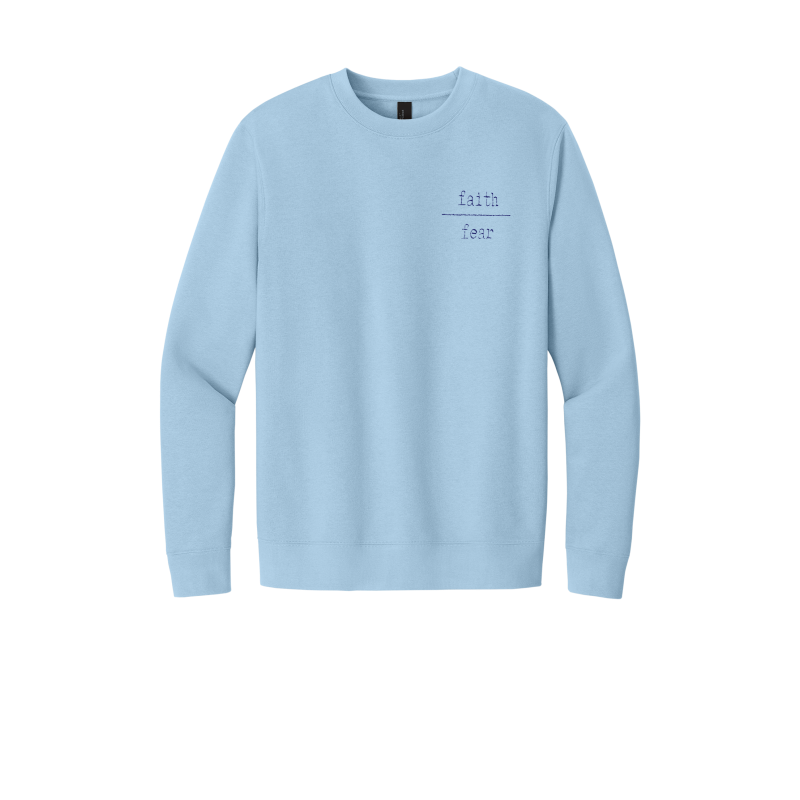 Faith Over Fear Embroidered Crewneck Sweatshirt