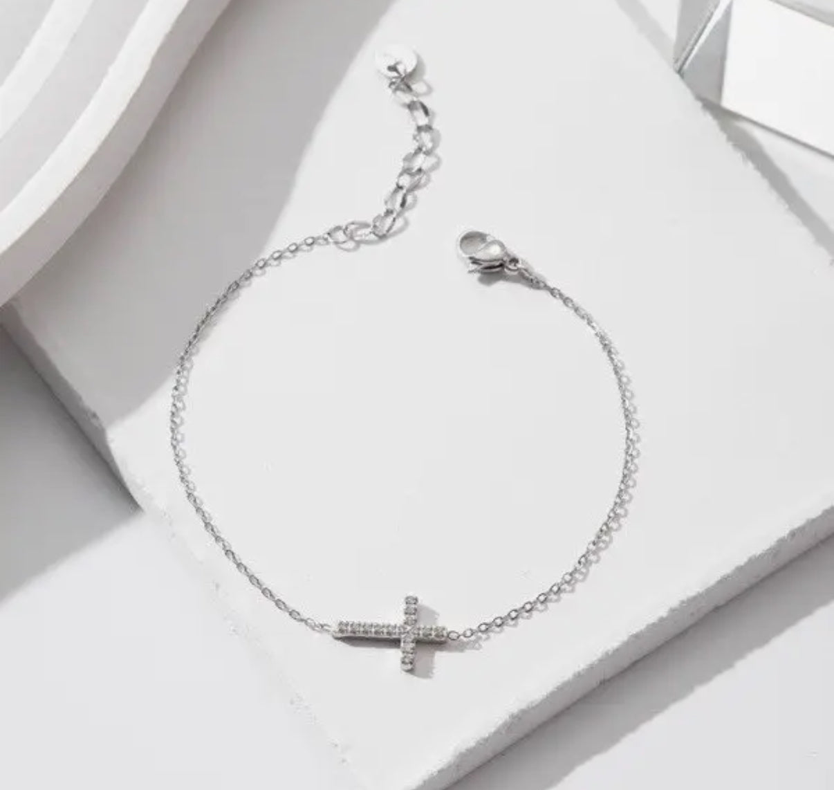 Crystal Cross Bracelet