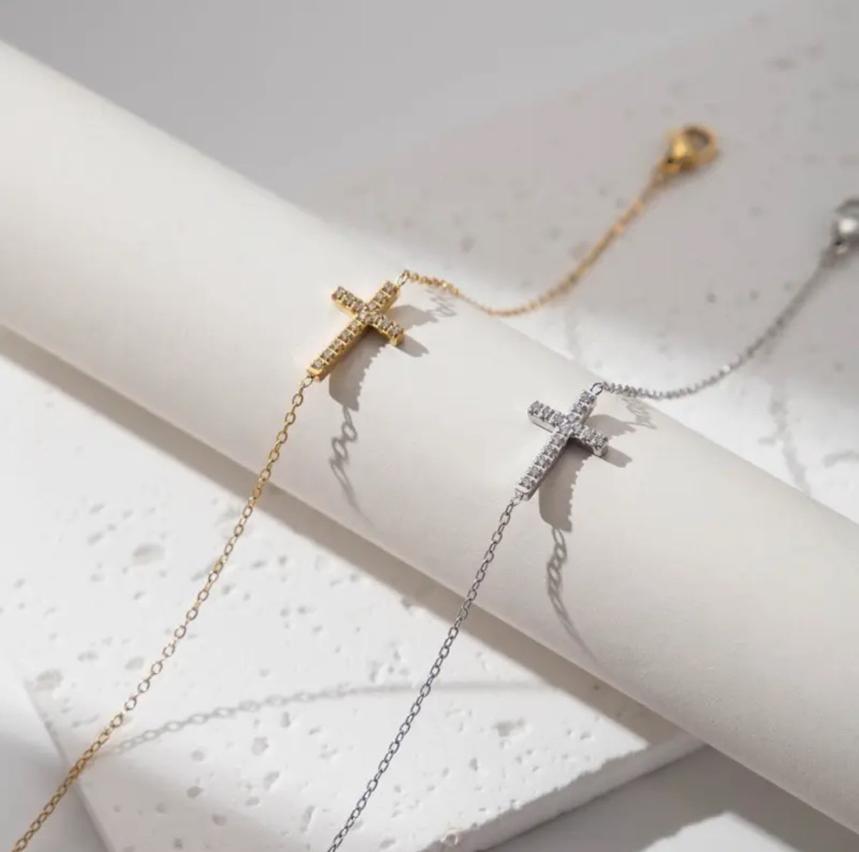 Crystal Cross Bracelet