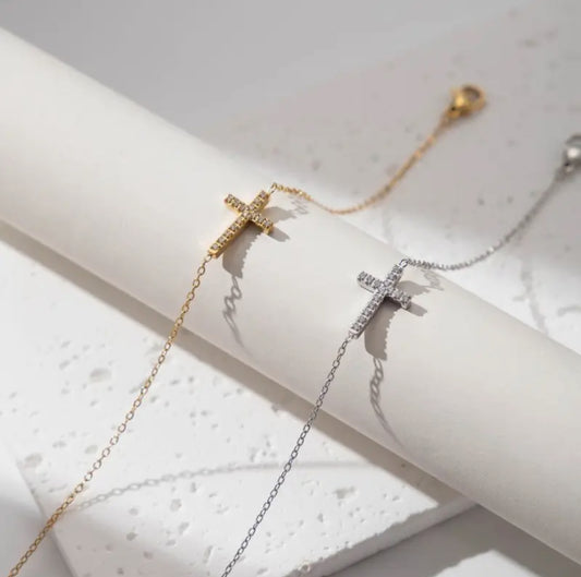 Crystal Cross Bracelet