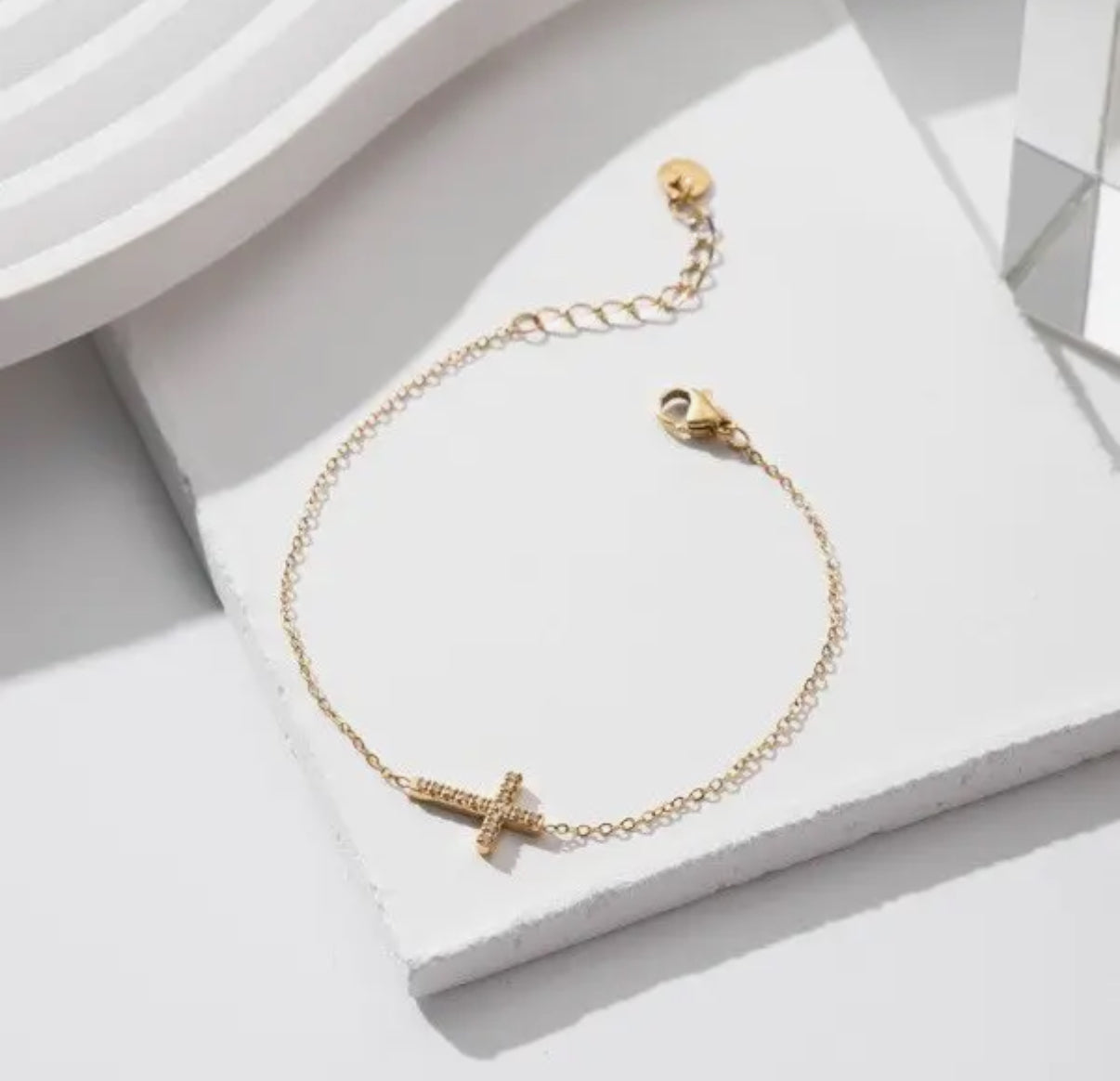 Crystal Cross Bracelet