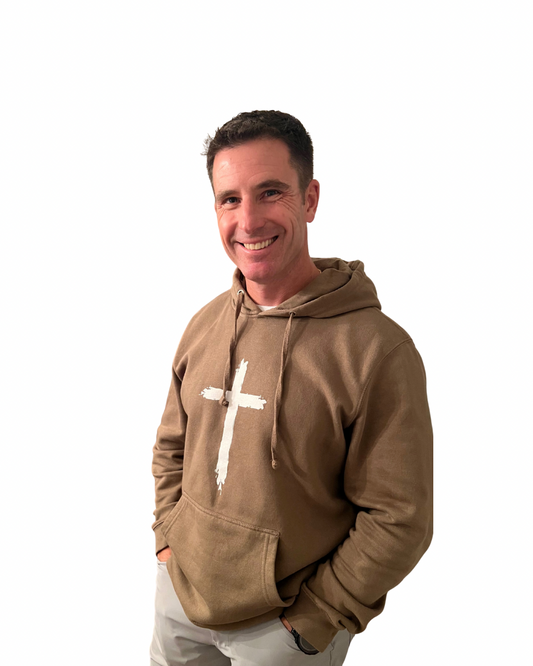 Cross Design Hooded Sweatshirt