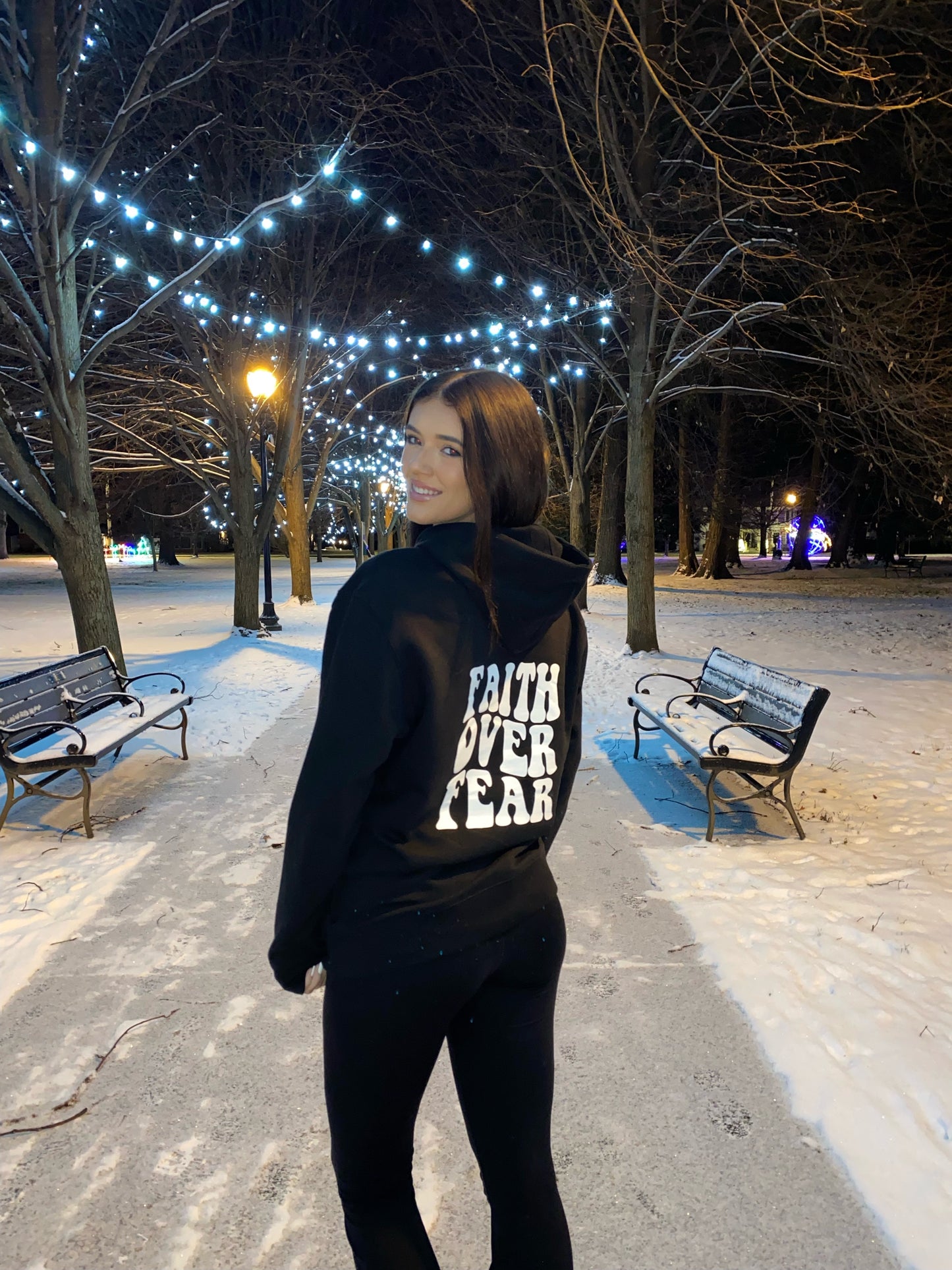 FAITH OVER FEAR Hooded Sweatshirt