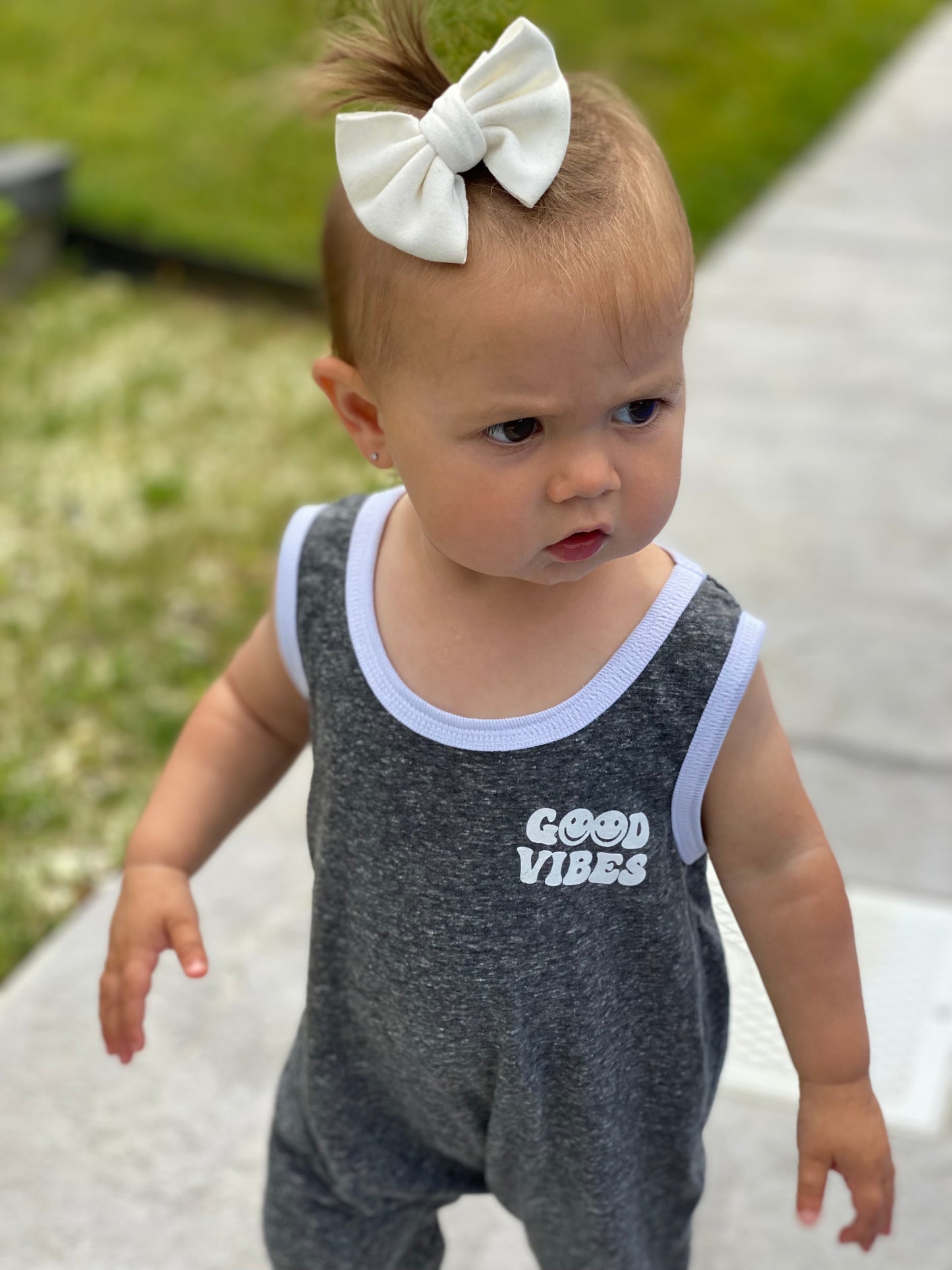 Good Vibes Infant Tank Romper