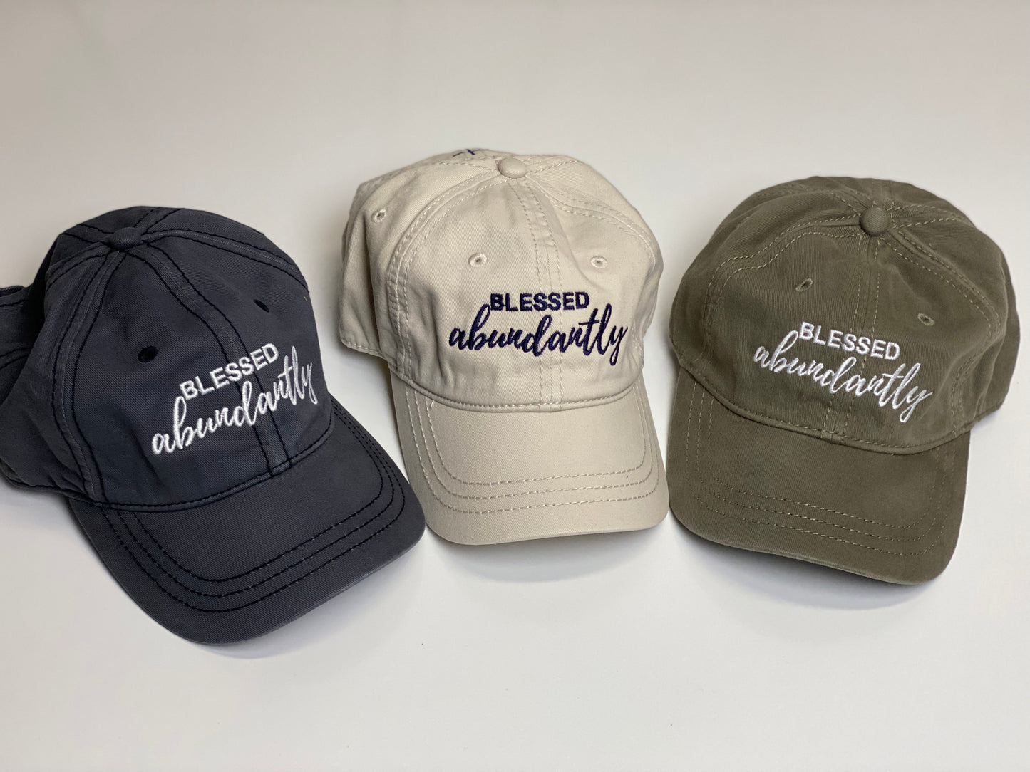 Embroidered “Blessed Abundantly” Cap