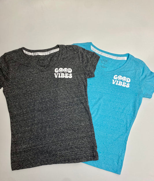 Good Vibes Ladies V-Neck Tee