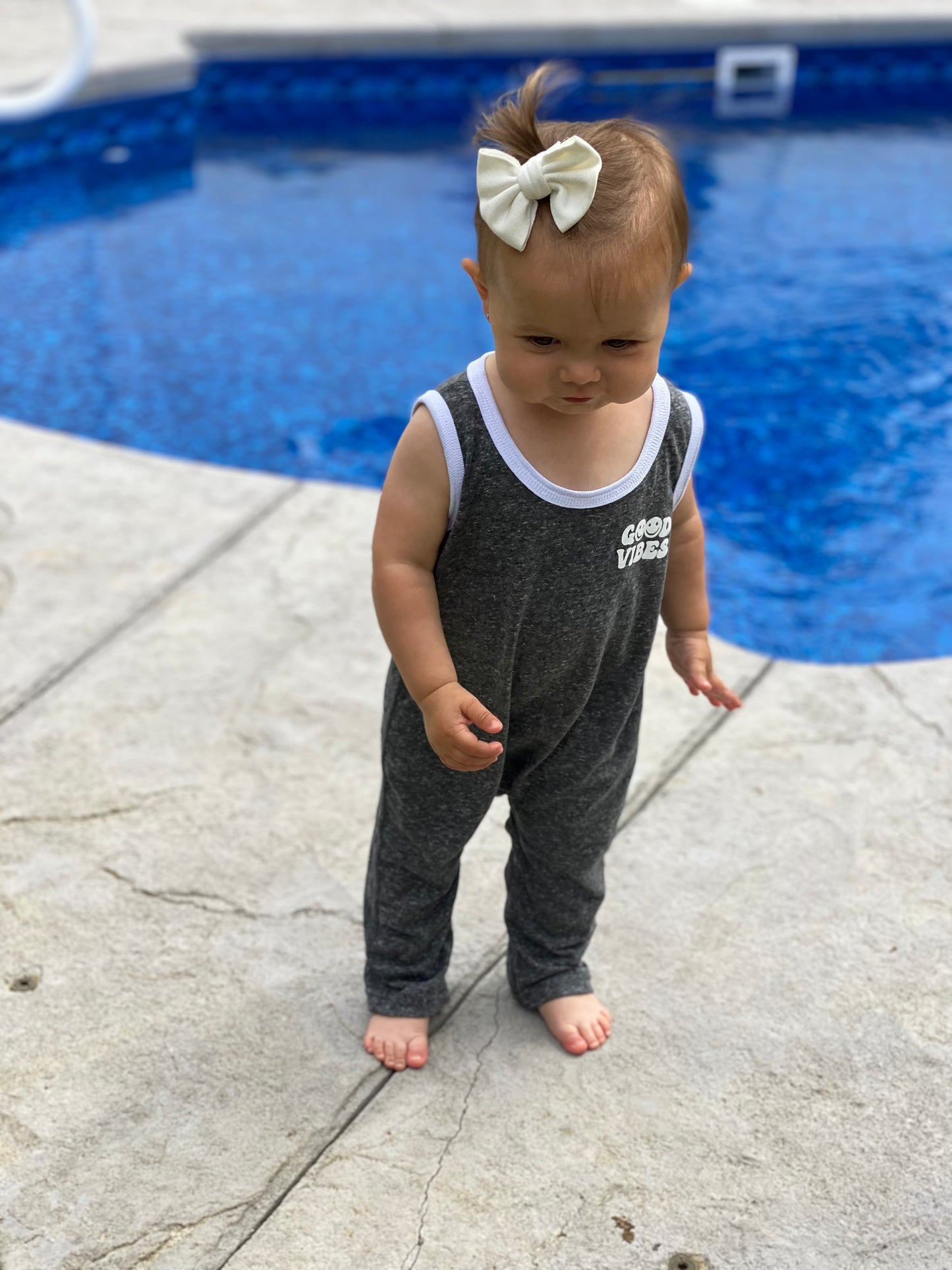 Good Vibes Infant Tank Romper