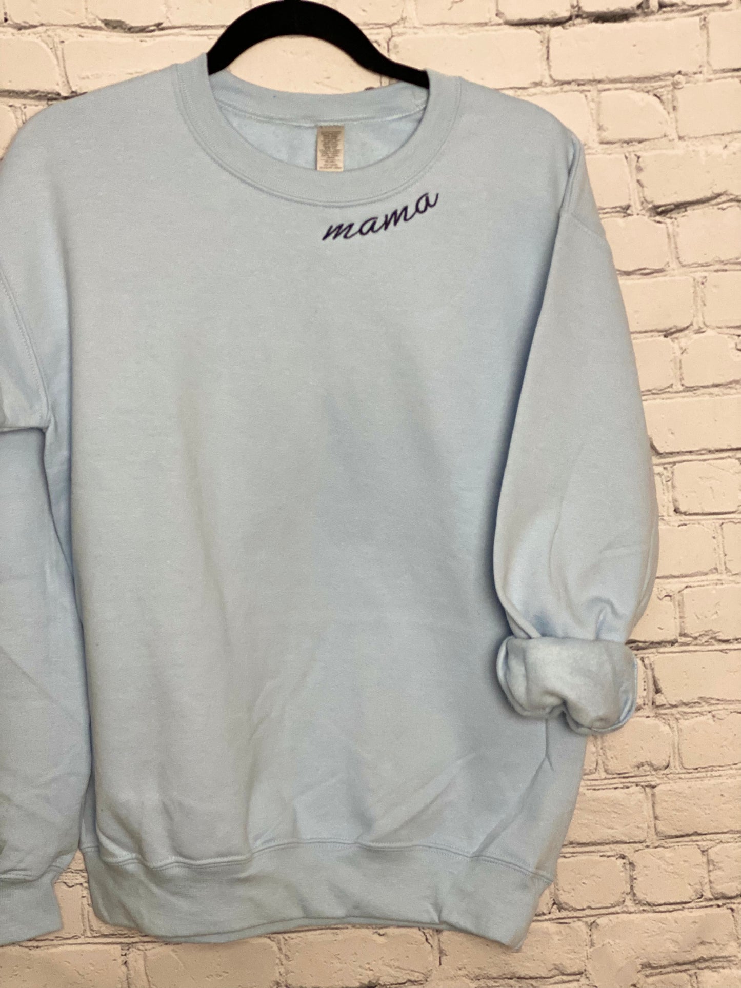 Embroidered Mama Crewneck Sweatshirt