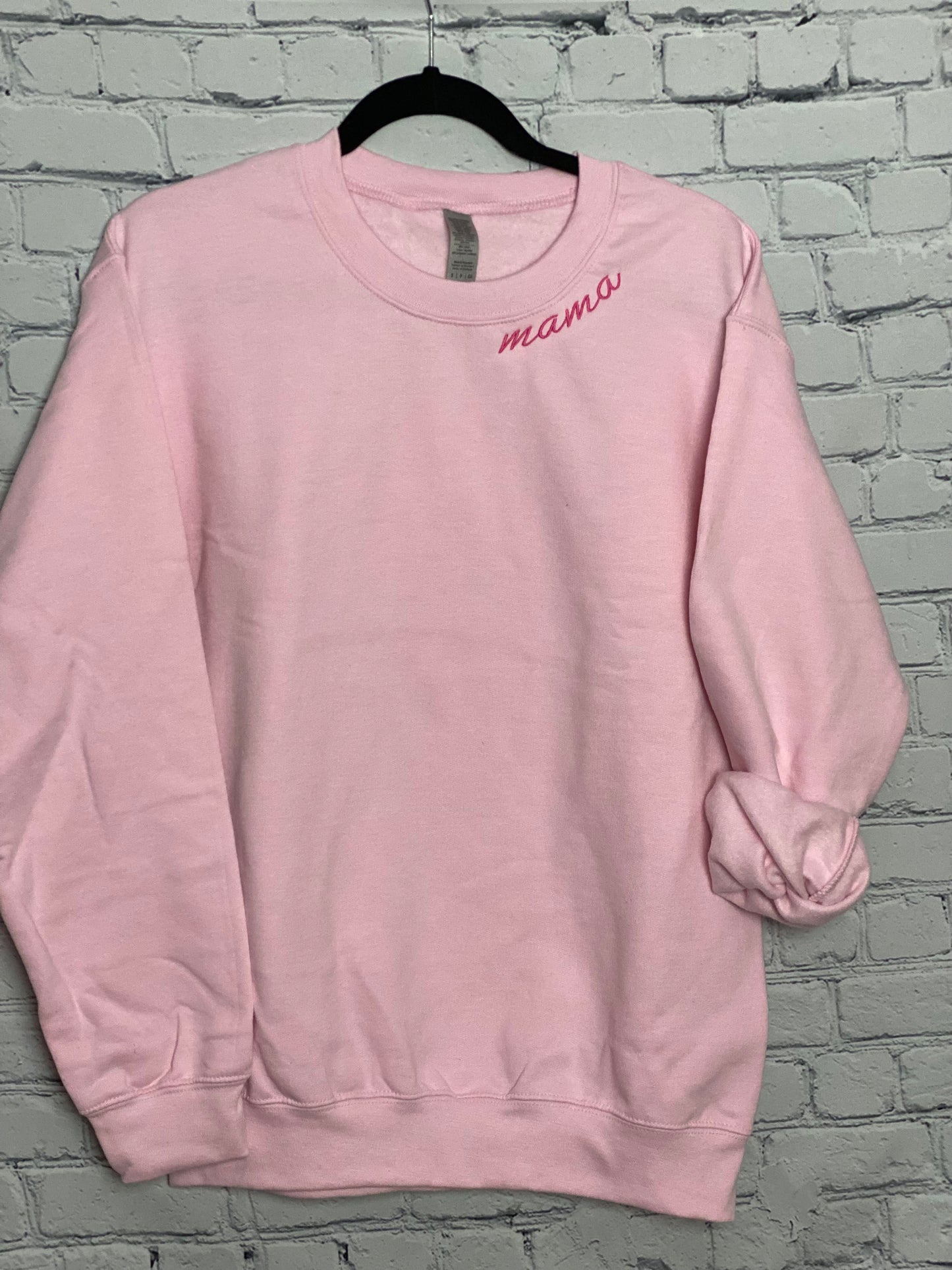 Embroidered Mama Crewneck Sweatshirt